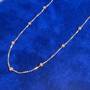 Gold filled glitter ball chain 18’